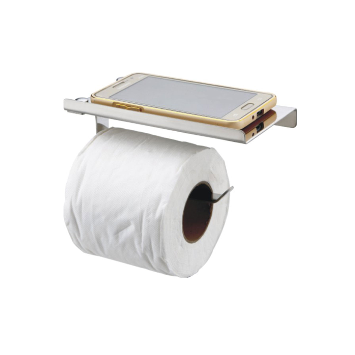 C.P Paper Holder with Phone Stand (SS 304)