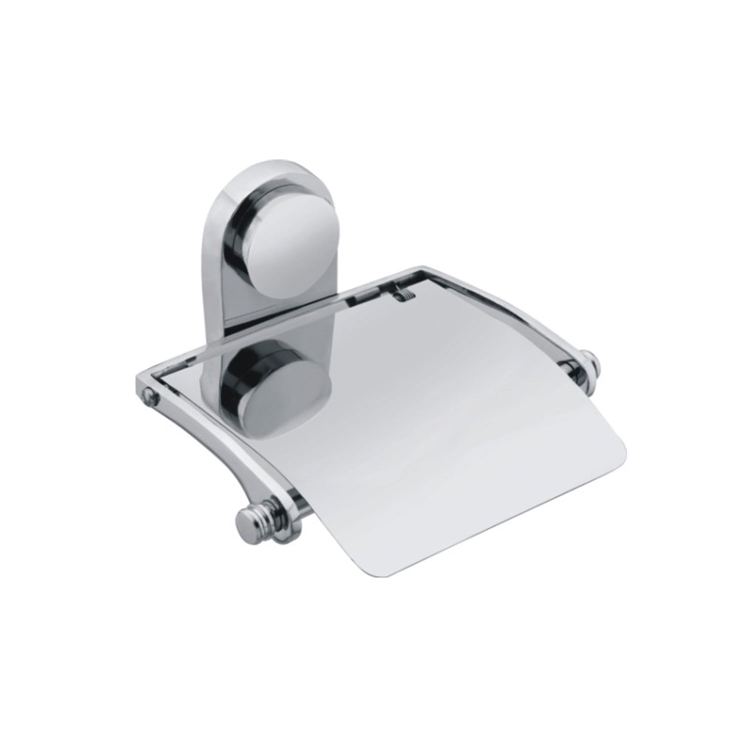 Toilet Paper Holder with Flap (Brass)