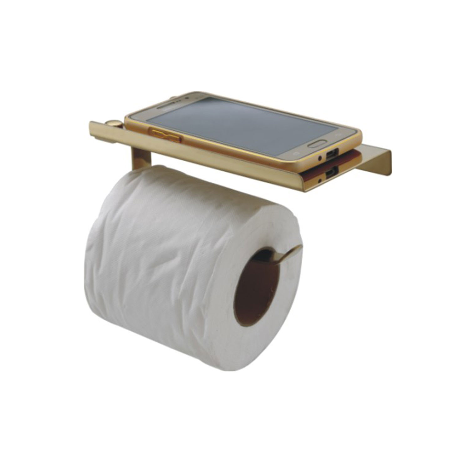 Gold Paper Holder with Phone Stand (SS 304)